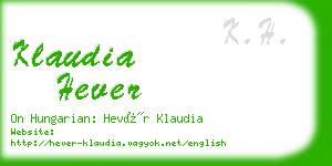 klaudia hever business card